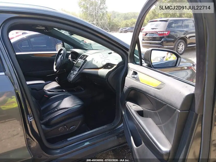 2018 Lincoln Mkc Select VIN: 5LMCJ2D91JUL22714 Lot: 45536559