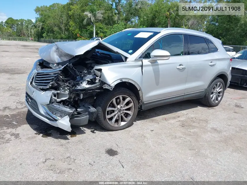 2018 Lincoln Mkc Select VIN: 5LMCJ2C91JUL11908 Lot: 45560559