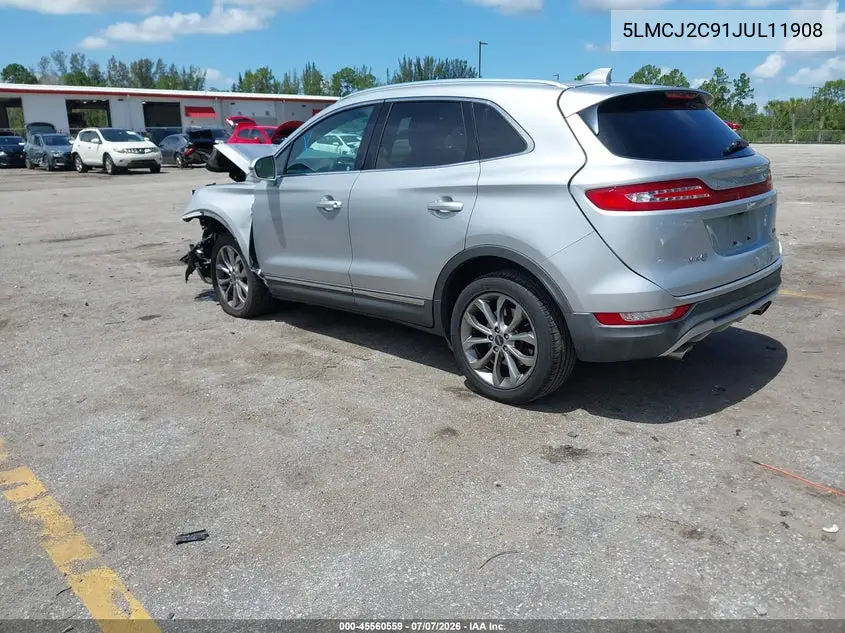 2018 Lincoln Mkc Select VIN: 5LMCJ2C91JUL11908 Lot: 45560559