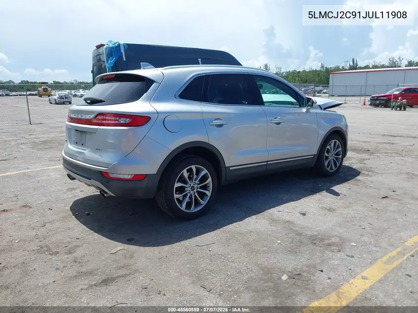 2018 Lincoln Mkc Select VIN: 5LMCJ2C91JUL11908 Lot: 45560559