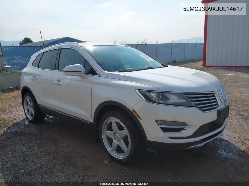 2018 Lincoln Mkc Reserve VIN: 5LMCJ3D9XJUL14617 Lot: 45566956