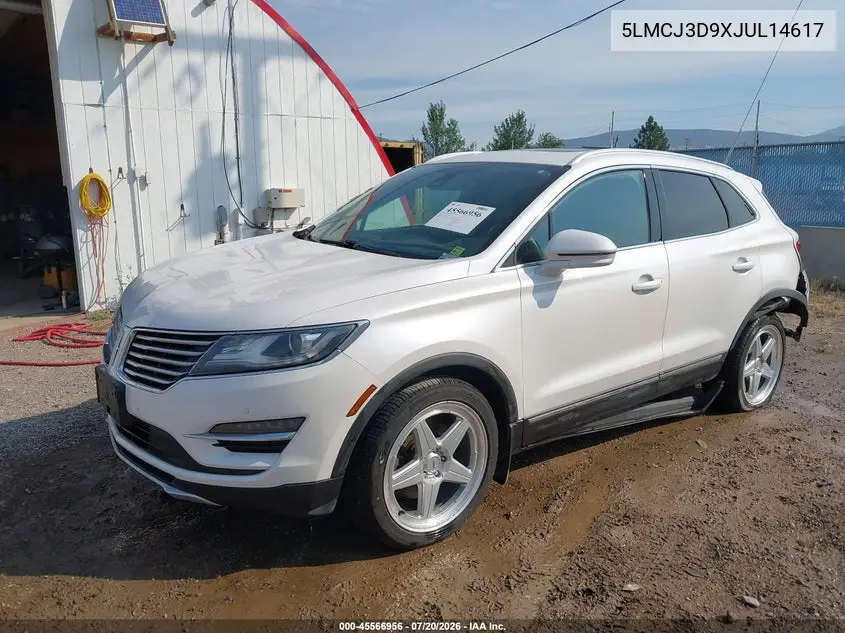 2018 Lincoln Mkc Reserve VIN: 5LMCJ3D9XJUL14617 Lot: 45566956