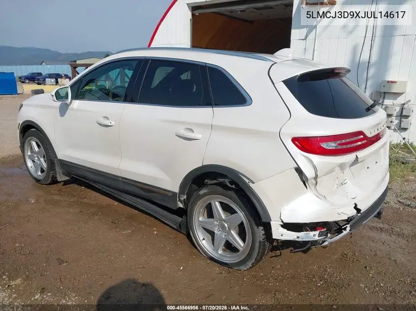 2018 Lincoln Mkc Reserve VIN: 5LMCJ3D9XJUL14617 Lot: 45566956