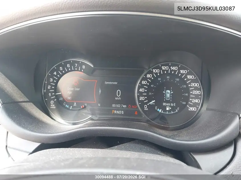 2019 Lincoln Mkc Reserve VIN: 5LMCJ3D95KUL03087 Lot: 30094488