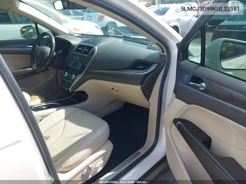 2019 Lincoln Mkc Reserve VIN: 5LMCJ3D99KUL33581 Lot: 45173293