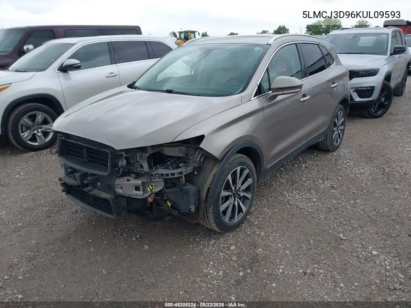 2019 Lincoln Mkc Reserve VIN: 5LMCJ3D96KUL09593 Lot: 45205324