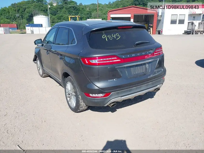 2019 Lincoln Mkc Standard VIN: 5LMCJ1D98KUL09843 Lot: 45262244