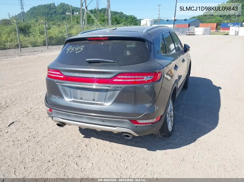 2019 Lincoln Mkc Standard VIN: 5LMCJ1D98KUL09843 Lot: 45262244