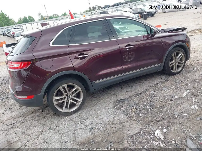 2019 Lincoln Mkc Reserve VIN: 5LMTJ3DH3KUL46740 Lot: 45263962