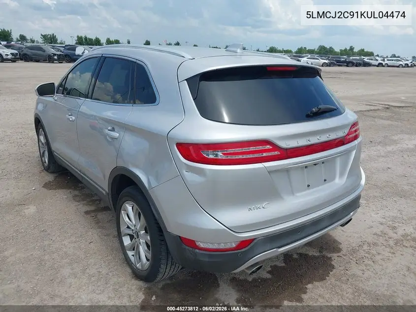 2019 Lincoln Mkc Select VIN: 5LMCJ2C91KUL04474 Lot: 45273812