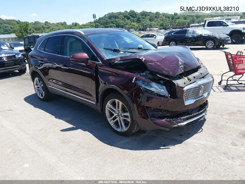2019 Lincoln Mkc Reserve VIN: 5LMCJ3D9XKUL38210 Lot: 45277016