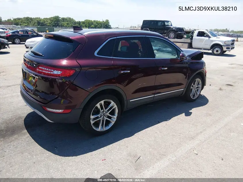 2019 Lincoln Mkc Reserve VIN: 5LMCJ3D9XKUL38210 Lot: 45277016