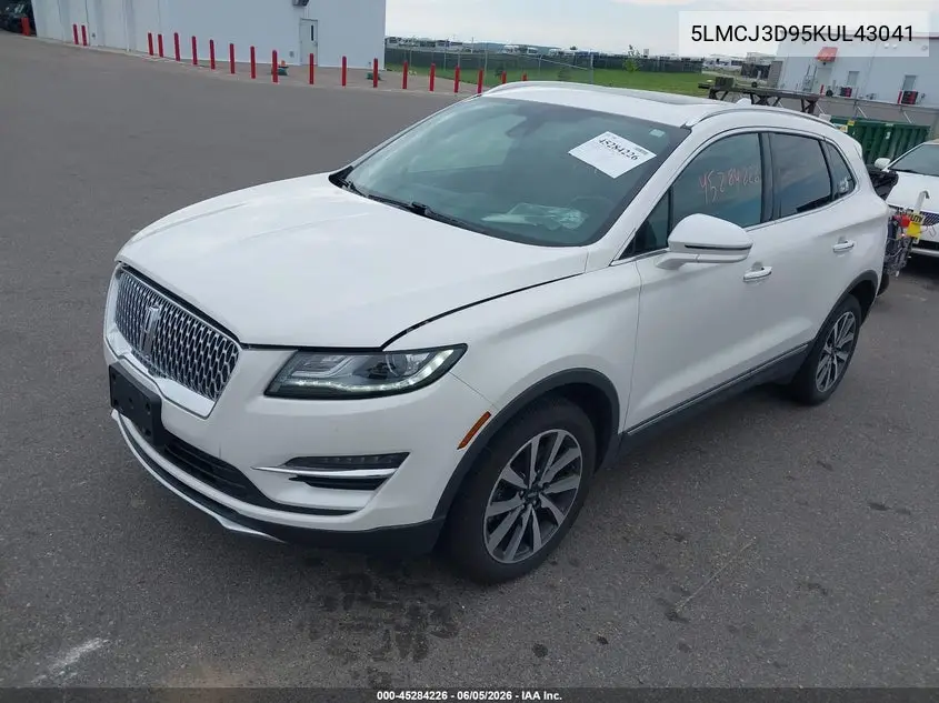2019 Lincoln Mkc Reserve VIN: 5LMCJ3D95KUL43041 Lot: 45284226