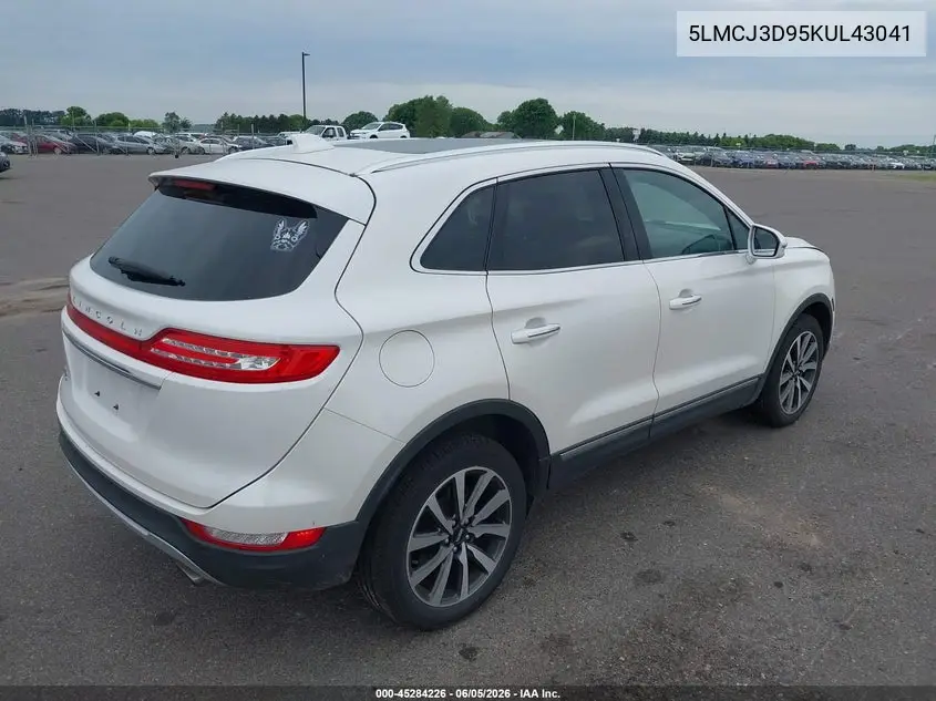 2019 Lincoln Mkc Reserve VIN: 5LMCJ3D95KUL43041 Lot: 45284226