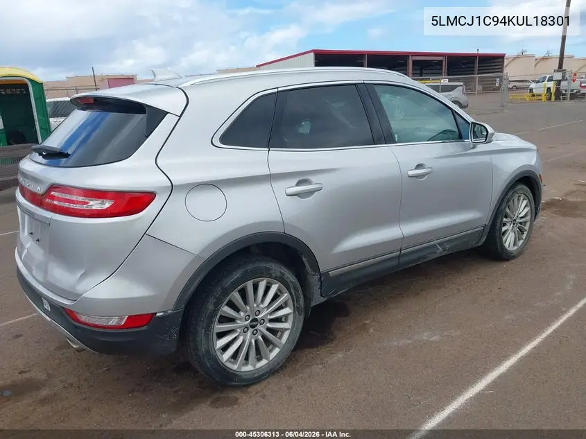 2019 Lincoln Mkc Standard VIN: 5LMCJ1C94KUL18301 Lot: 45306313
