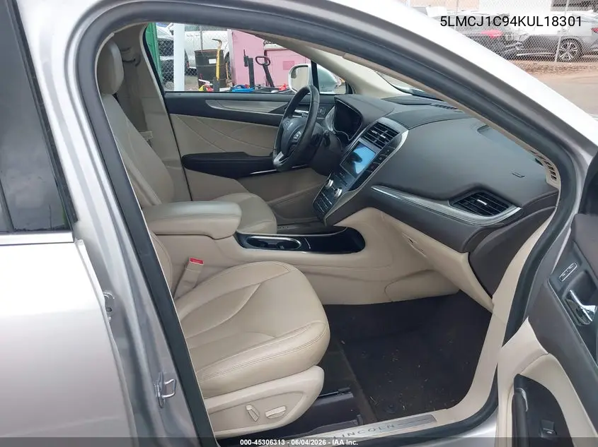 2019 Lincoln Mkc Standard VIN: 5LMCJ1C94KUL18301 Lot: 45306313