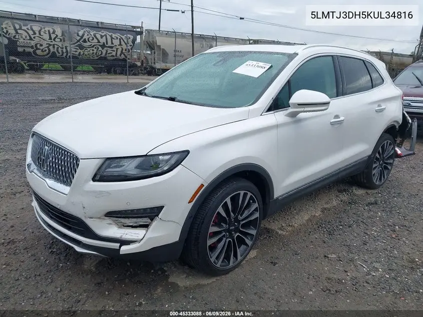 2019 Lincoln Mkc Reserve VIN: 5LMTJ3DH5KUL34816 Lot: 45333088