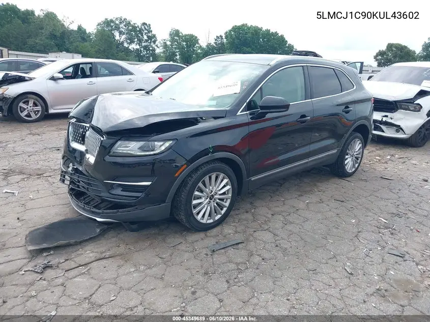 2019 Lincoln Mkc Standard VIN: 5LMCJ1C90KUL43602 Lot: 45349689