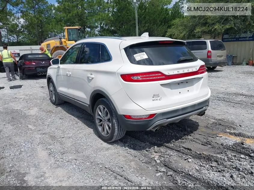2019 Lincoln Mkc Select VIN: 5LMCJ2C94KUL18224 Lot: 45381676
