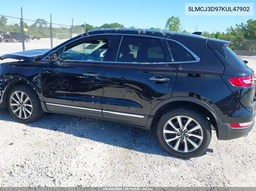 2019 Lincoln Mkc Reserve VIN: 5LMCJ3D97KUL47902 Lot: 45382609