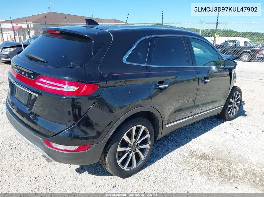 2019 Lincoln Mkc Reserve VIN: 5LMCJ3D97KUL47902 Lot: 45382609