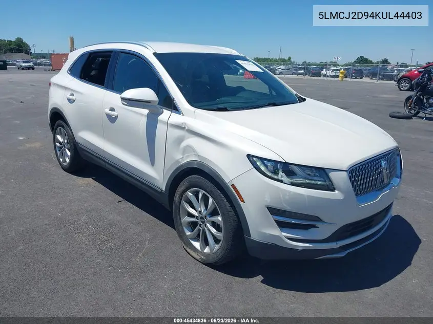 2019 Lincoln Mkc Select VIN: 5LMCJ2D94KUL44403 Lot: 45434836