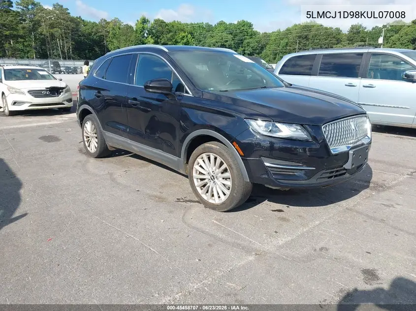2019 Lincoln Mkc Standard VIN: 5LMCJ1D98KUL07008 Lot: 45458707