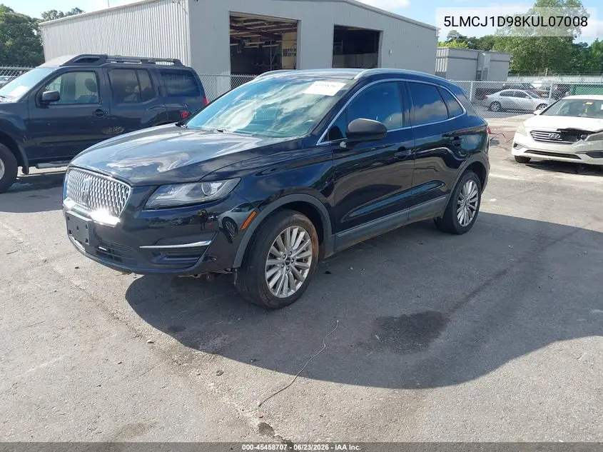 2019 Lincoln Mkc Standard VIN: 5LMCJ1D98KUL07008 Lot: 45458707