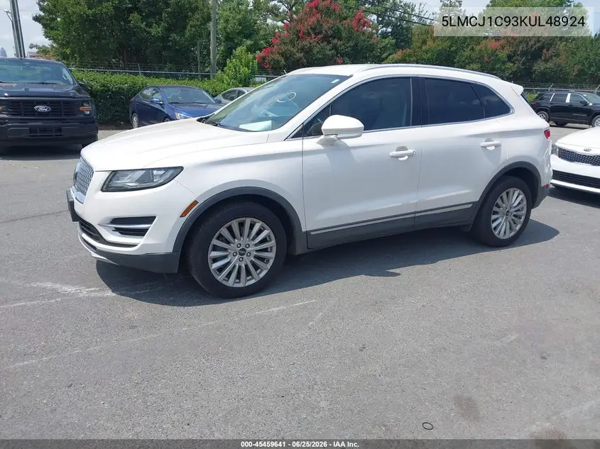 2019 Lincoln Mkc Standard VIN: 5LMCJ1C93KUL48924 Lot: 45459641