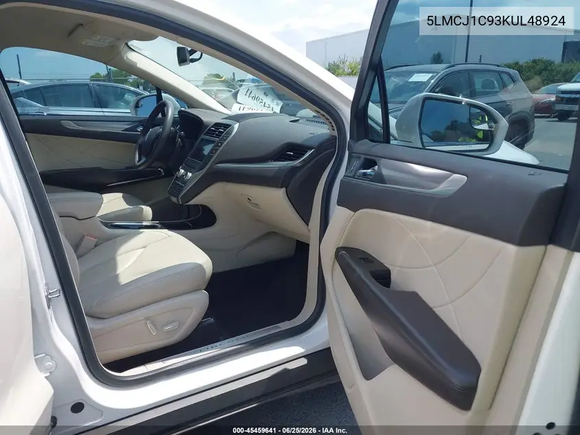 2019 Lincoln Mkc Standard VIN: 5LMCJ1C93KUL48924 Lot: 45459641
