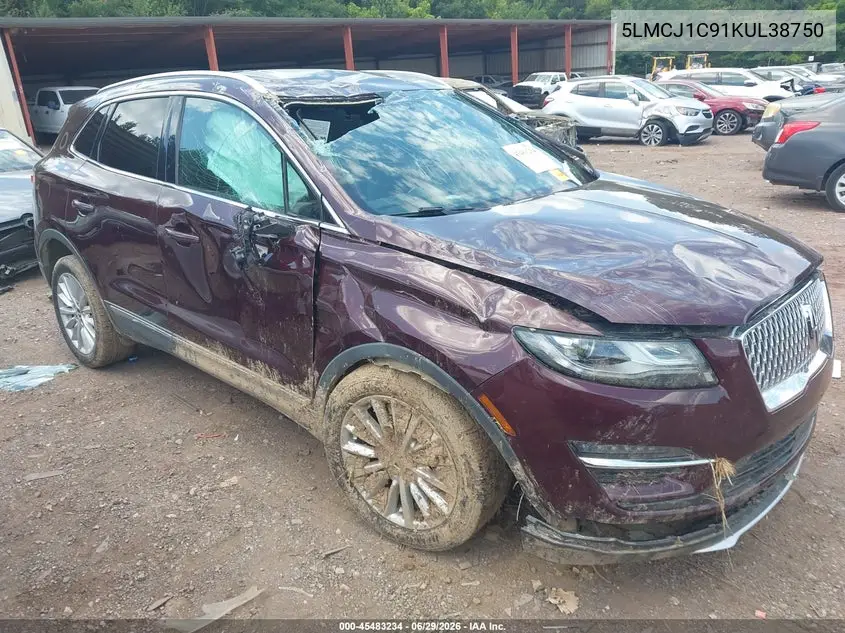2019 Lincoln Mkc Standard VIN: 5LMCJ1C91KUL38750 Lot: 45483234