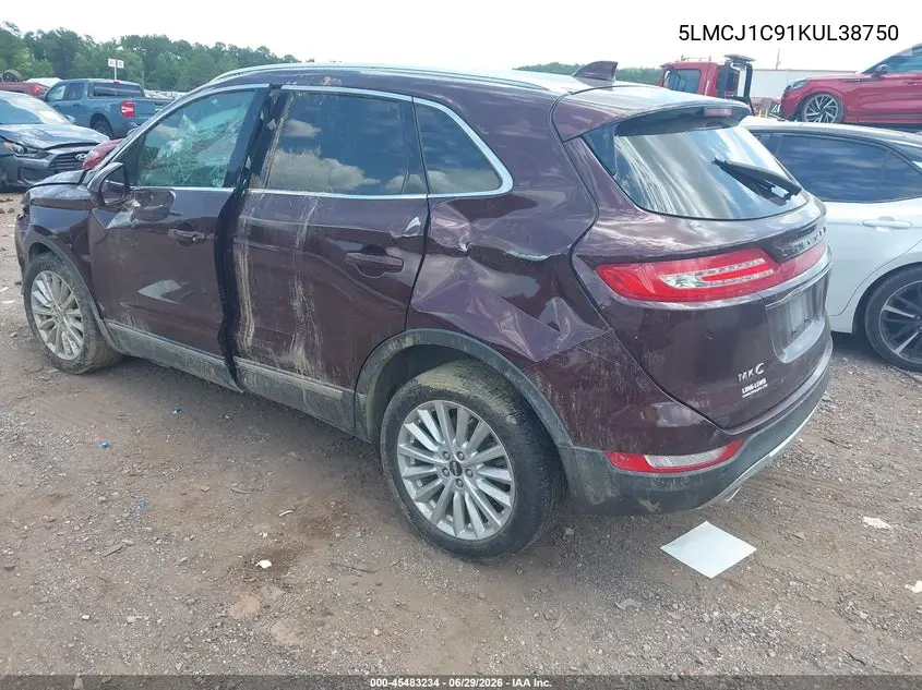 2019 Lincoln Mkc Standard VIN: 5LMCJ1C91KUL38750 Lot: 45483234