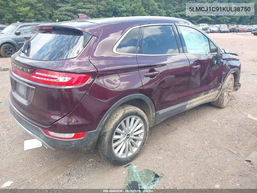 2019 Lincoln Mkc Standard VIN: 5LMCJ1C91KUL38750 Lot: 45483234