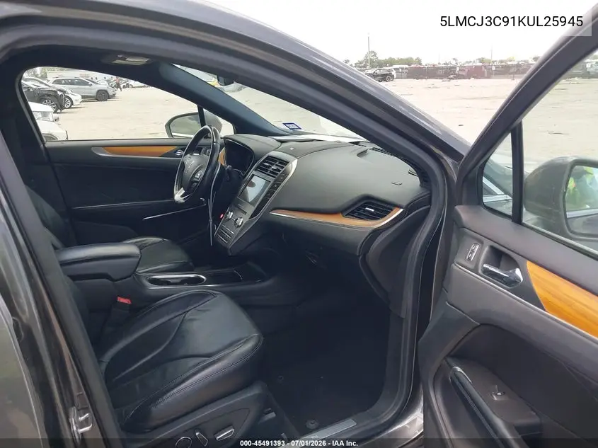 2019 Lincoln Mkc Reserve VIN: 5LMCJ3C91KUL25945 Lot: 45491393