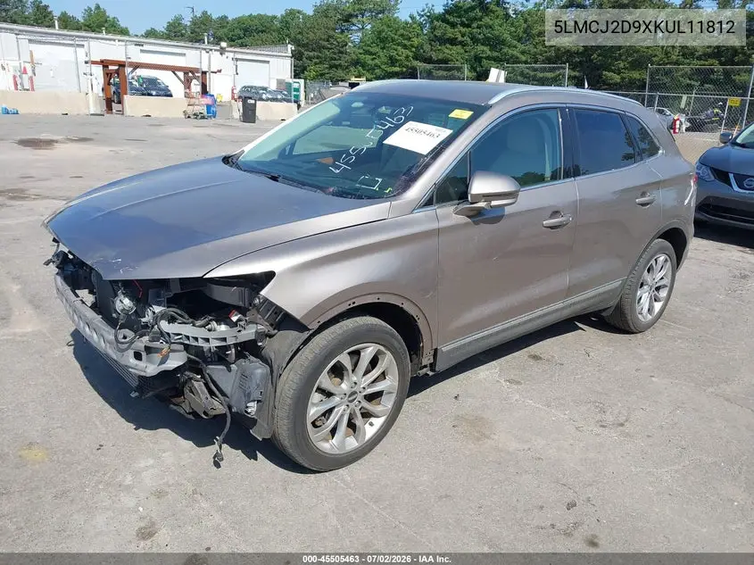 2019 Lincoln Mkc Select VIN: 5LMCJ2D9XKUL11812 Lot: 45505463