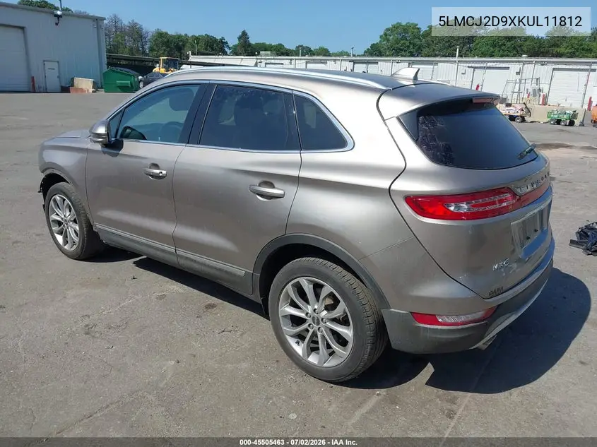2019 Lincoln Mkc Select VIN: 5LMCJ2D9XKUL11812 Lot: 45505463