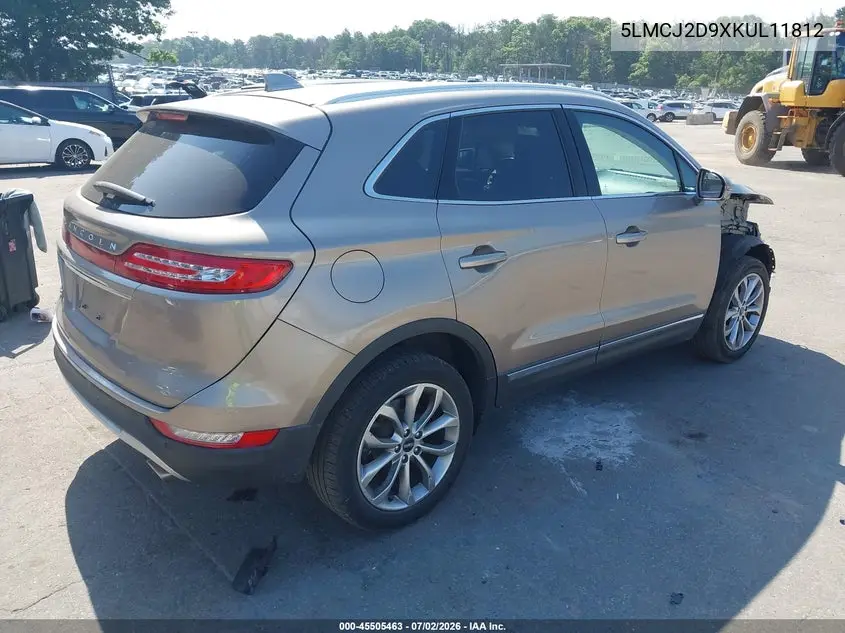 2019 Lincoln Mkc Select VIN: 5LMCJ2D9XKUL11812 Lot: 45505463