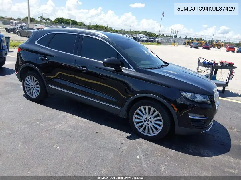 2019 Lincoln Mkc Standard VIN: 5LMCJ1C94KUL37429 Lot: 45516729