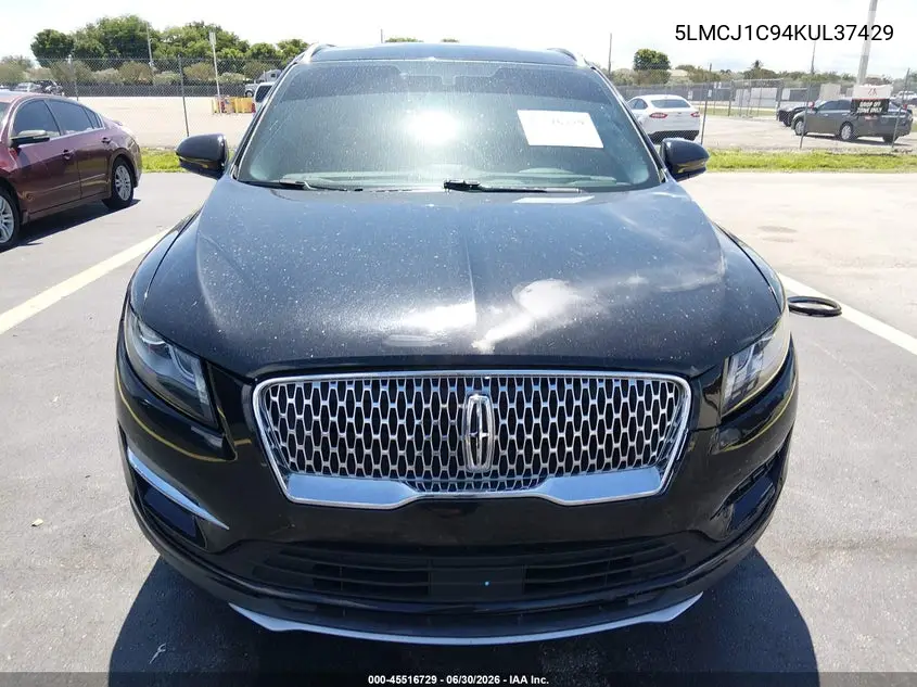 2019 Lincoln Mkc Standard VIN: 5LMCJ1C94KUL37429 Lot: 45516729