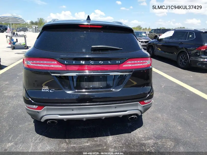 2019 Lincoln Mkc Standard VIN: 5LMCJ1C94KUL37429 Lot: 45516729