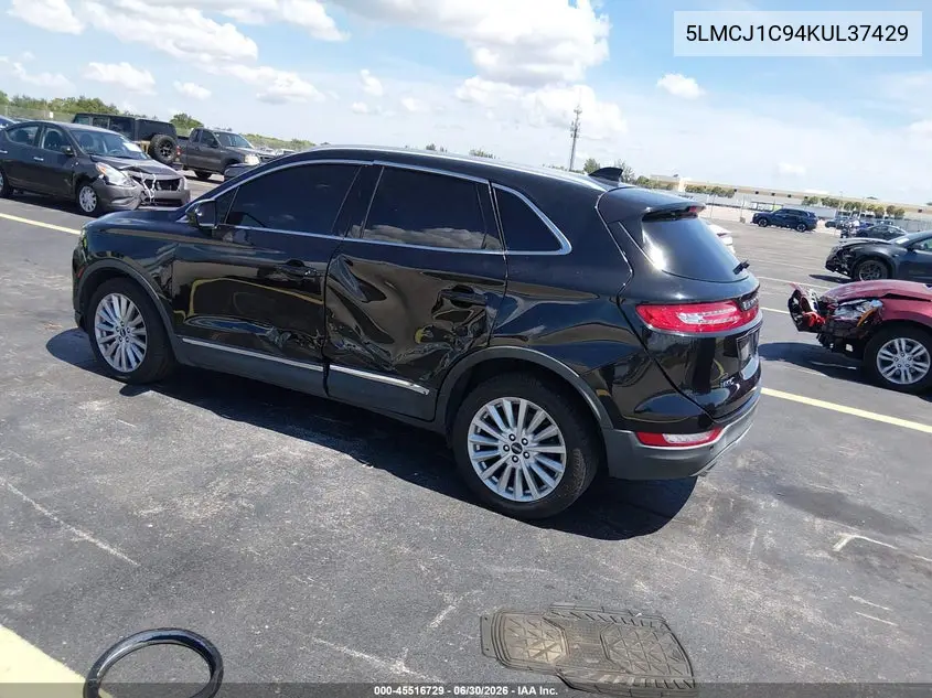 2019 Lincoln Mkc Standard VIN: 5LMCJ1C94KUL37429 Lot: 45516729