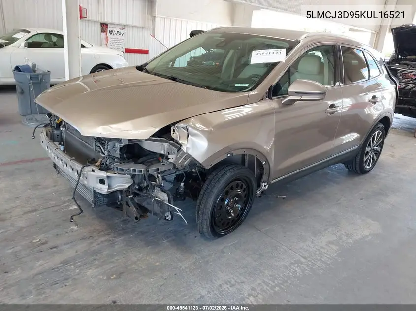 2019 Lincoln Mkc Reserve VIN: 5LMCJ3D95KUL16521 Lot: 45541123