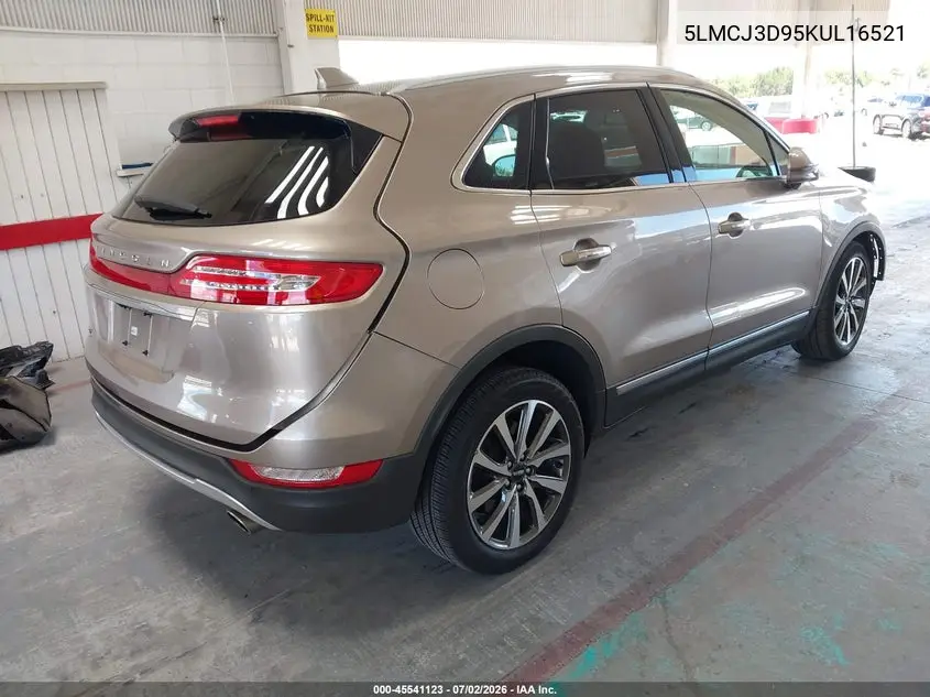2019 Lincoln Mkc Reserve VIN: 5LMCJ3D95KUL16521 Lot: 45541123