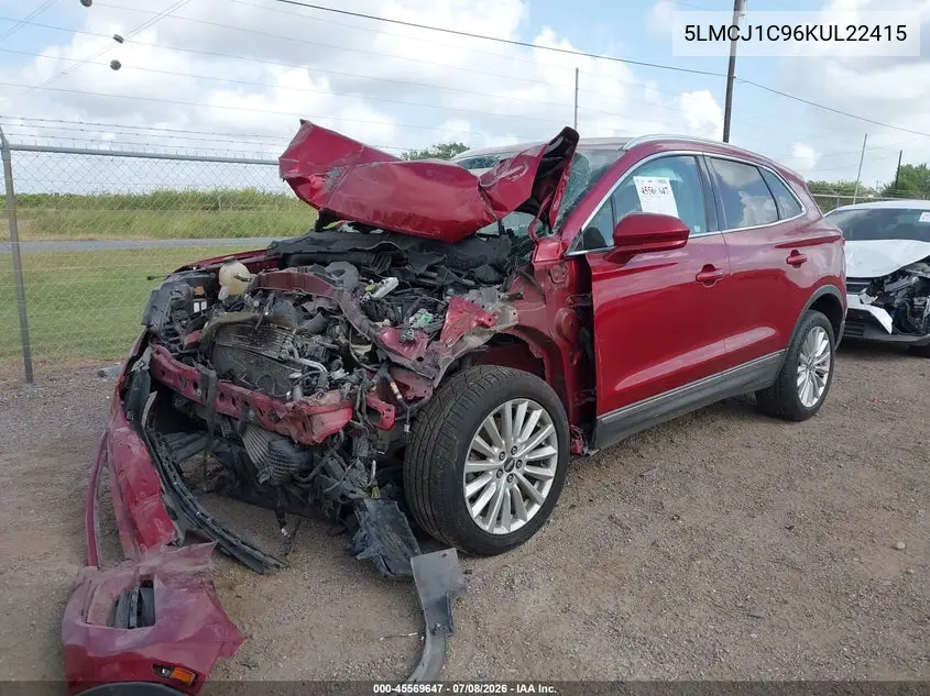2019 Lincoln Mkc Standard VIN: 5LMCJ1C96KUL22415 Lot: 45569647