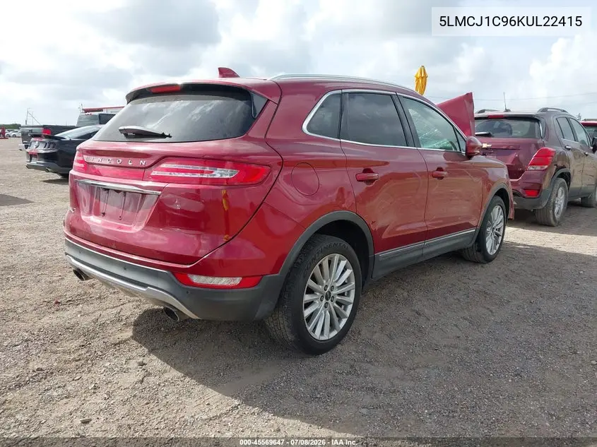 2019 Lincoln Mkc Standard VIN: 5LMCJ1C96KUL22415 Lot: 45569647