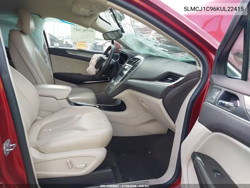 2019 Lincoln Mkc Standard VIN: 5LMCJ1C96KUL22415 Lot: 45569647