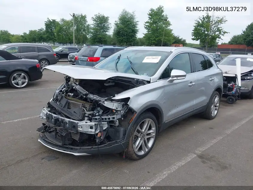 2019 Lincoln Mkc Reserve VIN: 5LMCJ3D98KUL37279 Lot: 45578092