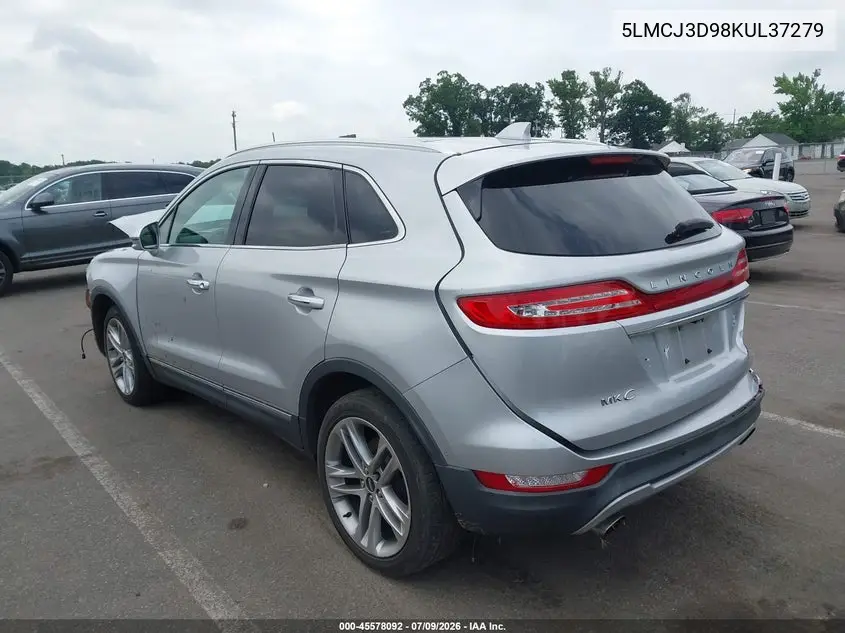 2019 Lincoln Mkc Reserve VIN: 5LMCJ3D98KUL37279 Lot: 45578092
