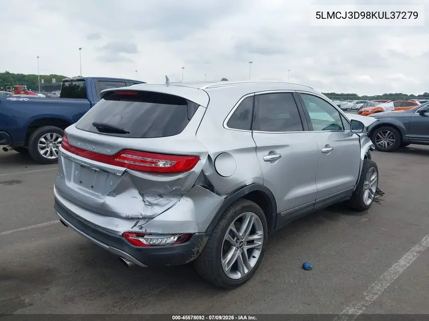 2019 Lincoln Mkc Reserve VIN: 5LMCJ3D98KUL37279 Lot: 45578092