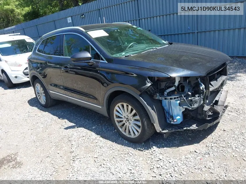 2019 Lincoln Mkc Standard VIN: 5LMCJ1D90KUL34543 Lot: 45668969